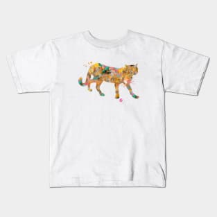 Cougar Watercolor Painting Kids T-Shirt